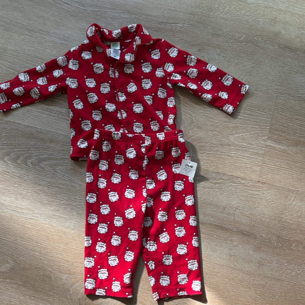 Little Me Santa Pajama Set NWT